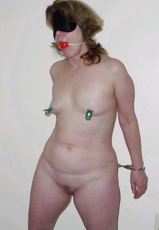 Blindfolded Clamped Melons Milf