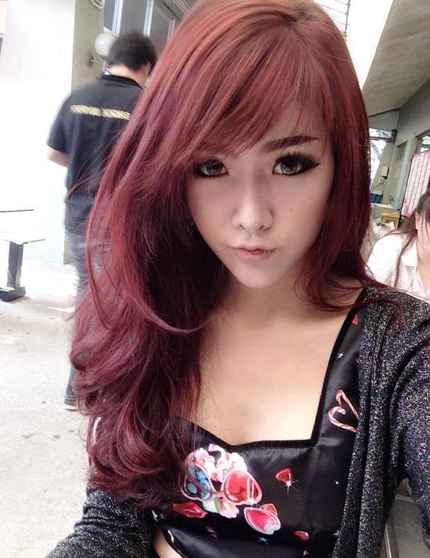 Picture With Attractive Asian Redhead
