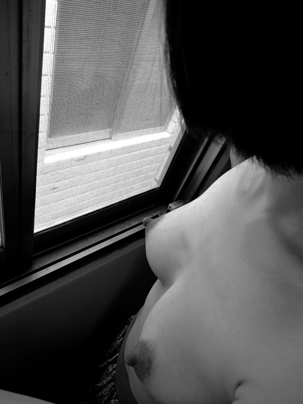 Window Nude Breast Exhibition To Neighbor