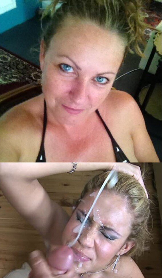 Before  After With Such An Inviting Smile And Intense Blue Eyes You Get The Cum Load Youre Asking For 57f